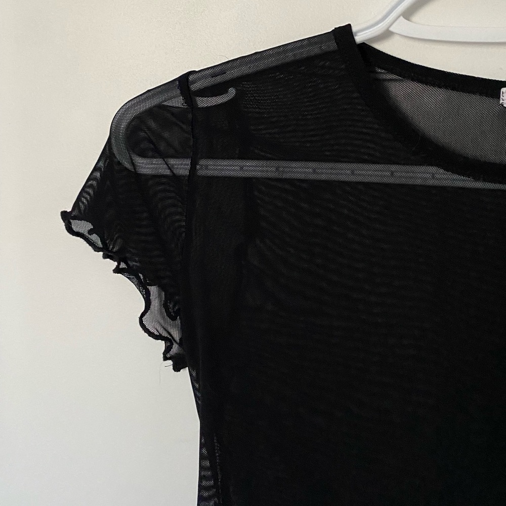 Black Mesh Tee